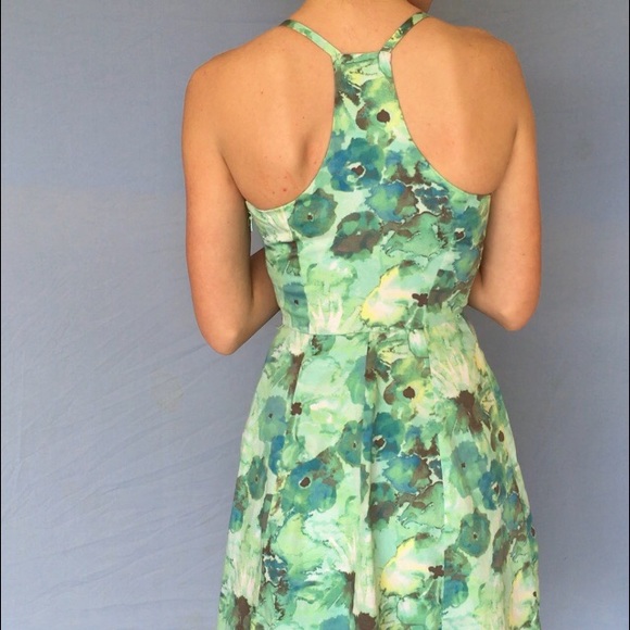 Green Halter Dress - Picture 3 of 5